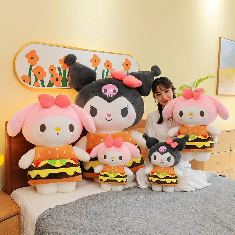 Kuromi & My Melody Hamburger Sandwich Plushie