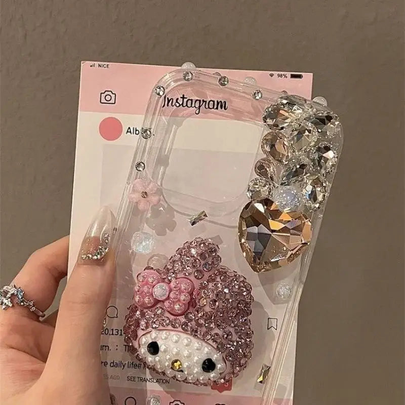 Hello Kitty & My Melody Diamond Bling Phone Case