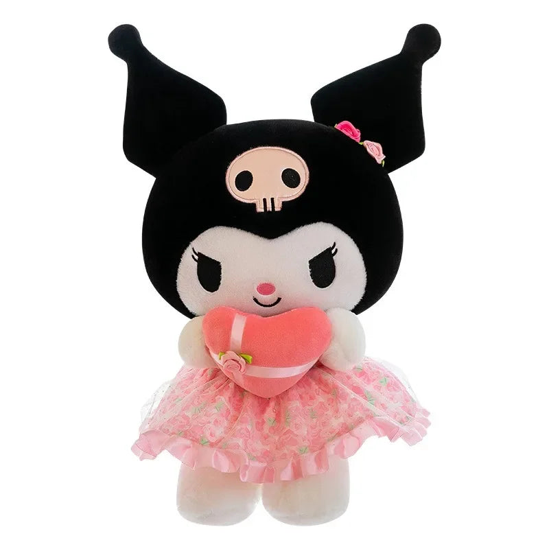 Sanrio Hello Kitty x Kuromi x My Melody Valentines Day Heart Plushie