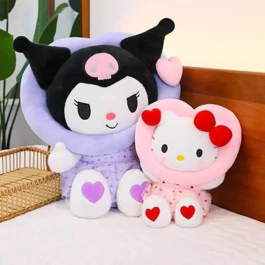 Hello Kitty & Kuromi Heart Valentines Day Plushie