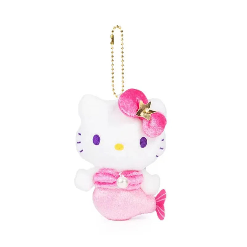 Hello Kitty 50th Anniversary Limited Rainbow Mermaid Series Plush Pendant Keychain