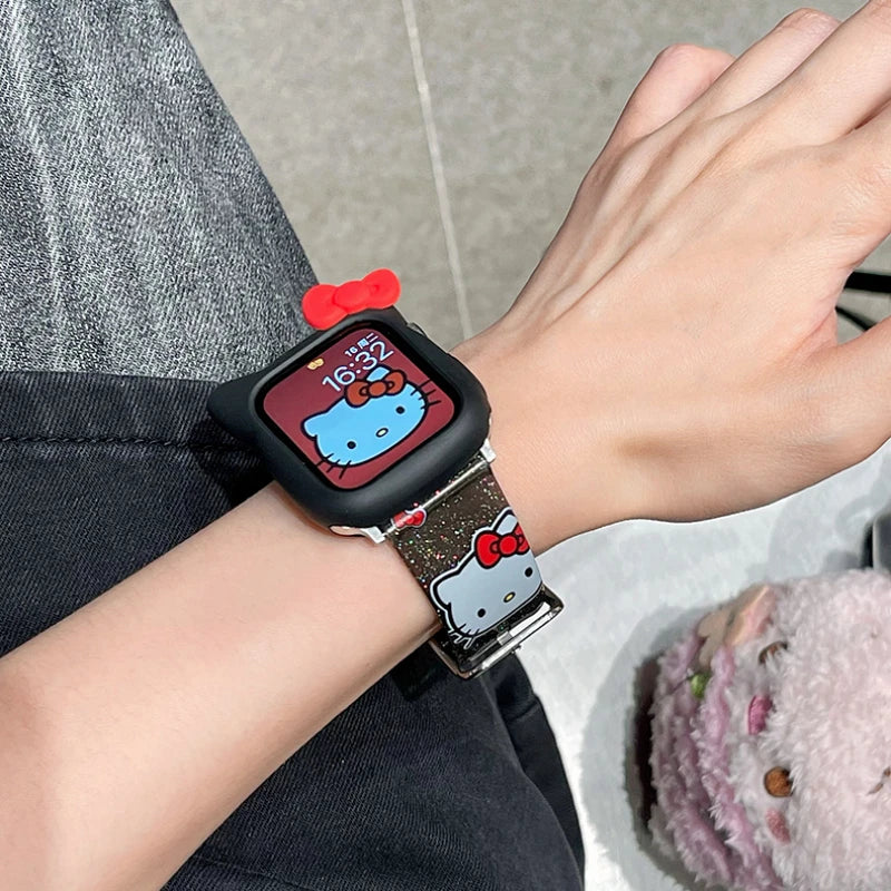 Hello Kitty Glitter Silicone iWatch Band