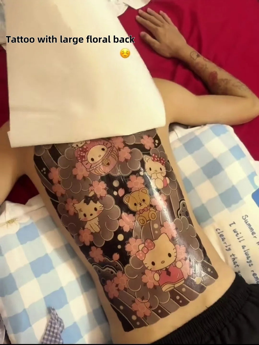 Hello Kitty Flower Arm Tattoo Sticker