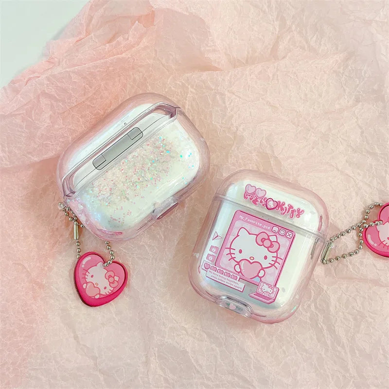 Hello Kitty Clear Pink Airpods Case