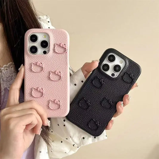 Hello Kitty Pink & Black Kawaii Phone Case