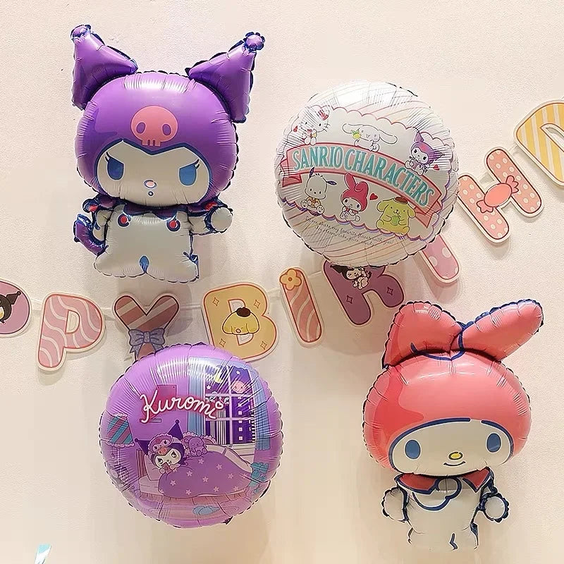 Kawaii My Melody x Kuromi Birthday Balloons Decor