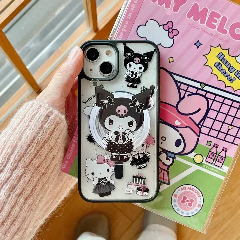 Hello Kitty x My Melody x Kuromi Y2K Magnetic Holder Phone case