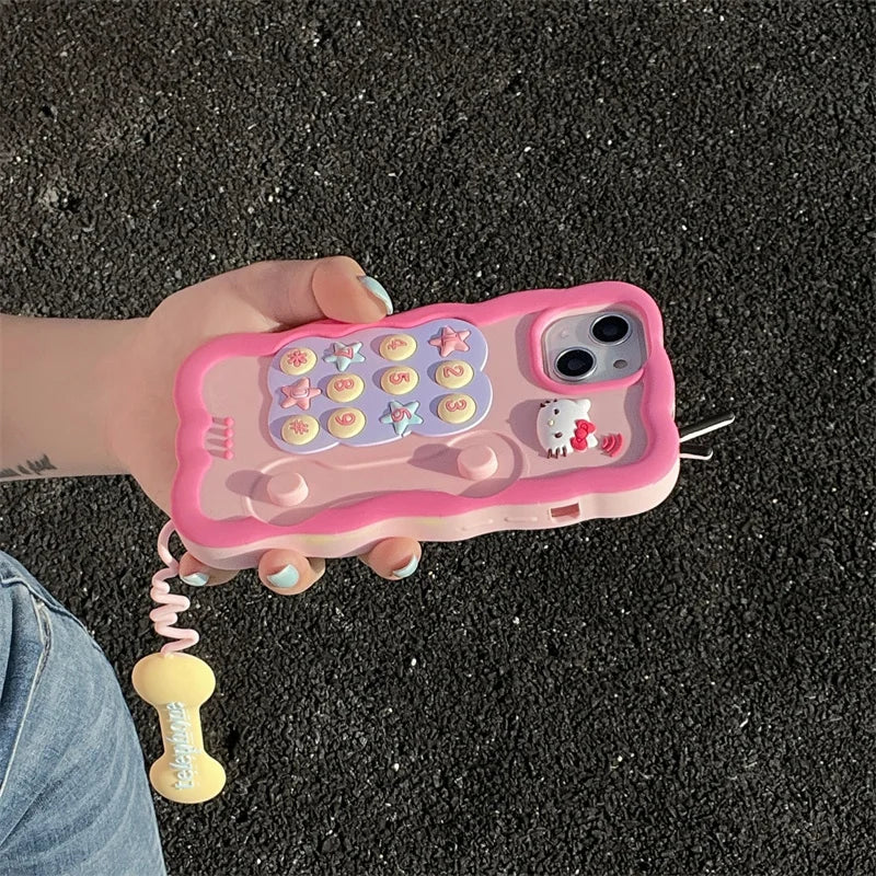 Hello Kitty Telephone Pink Phone Case