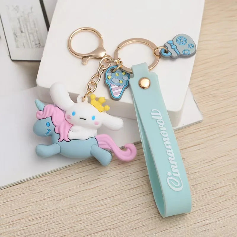 Sanrio Unicorn Kawaii Series Keychain Hello Kitty x My Melody x Cinnamoroll x Little Twin Stars Charms Keychain Pendant