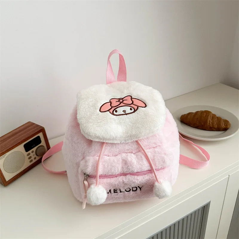 Sanrio Kawaii Fluffy Cute Plush Backpack