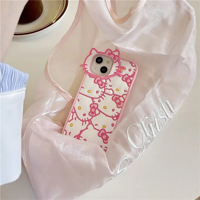 Hello Kitty Cute Bow Face Phone Case