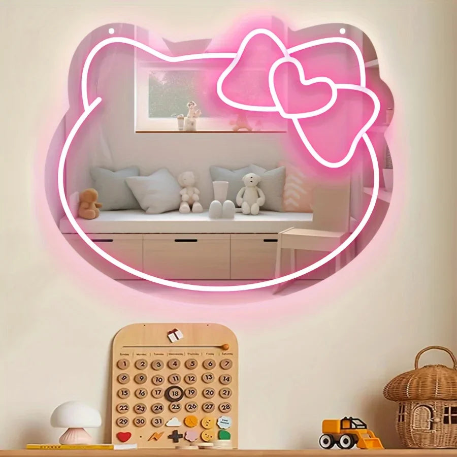 Hello Kitty Cute Bow Heart Mirror