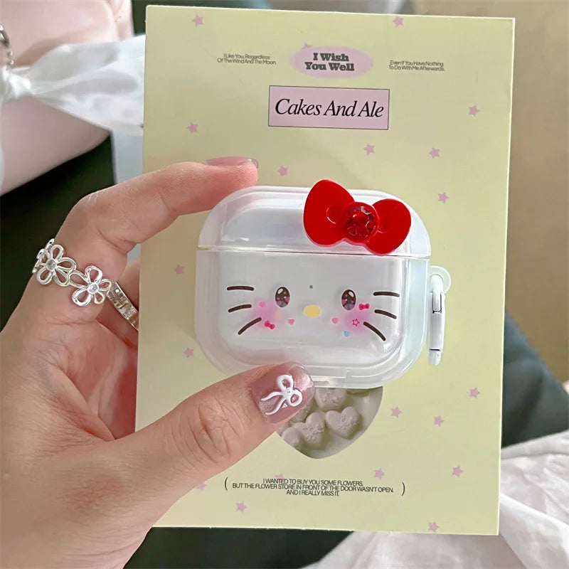 Hello Kitty Clear Kawaii Airpods Case