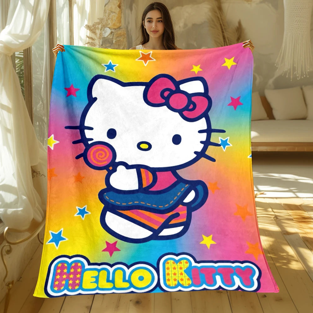 Sanrio Hello Kitty Cute Blanket Oversized Sofa Soft Blanket