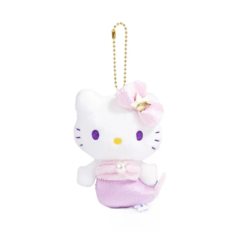 Hello Kitty 50th Anniversary Limited Rainbow Mermaid Series Plush Pendant Keychain