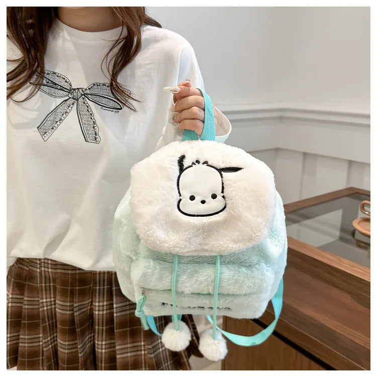 Sanrio Kawaii Fluffy Cute Plush Backpack