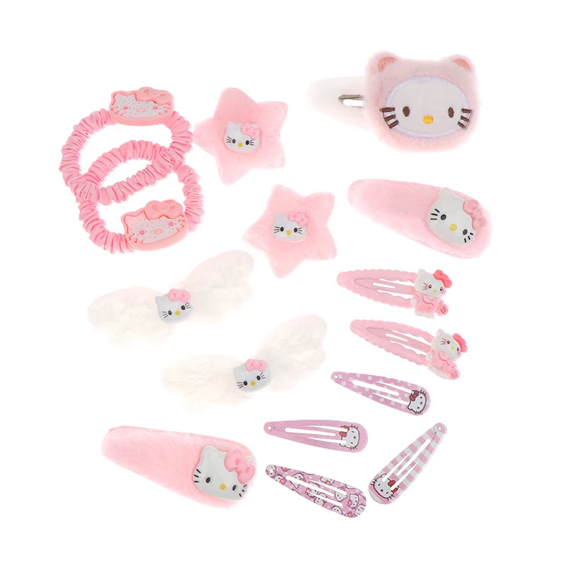 Hello Kitty Plush Hair Clip Set