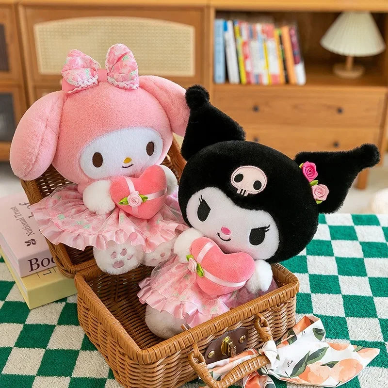 Sanrio Hello Kitty x Kuromi x My Melody Valentines Day Heart Plushie