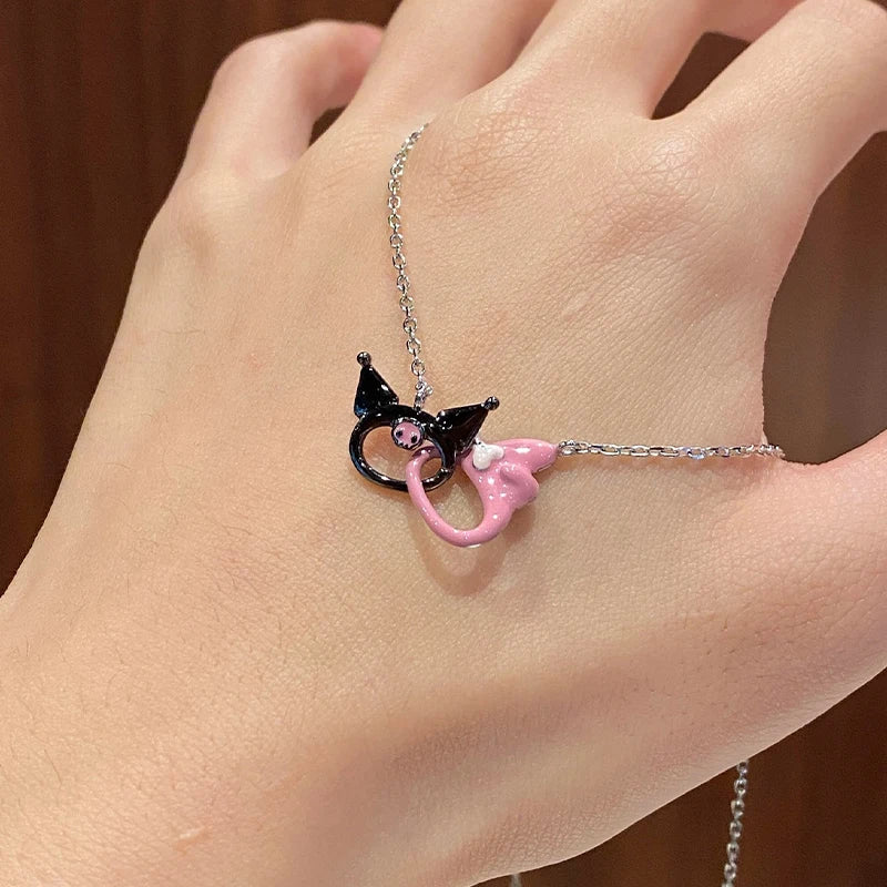 Kuromi & My Melody Necklace