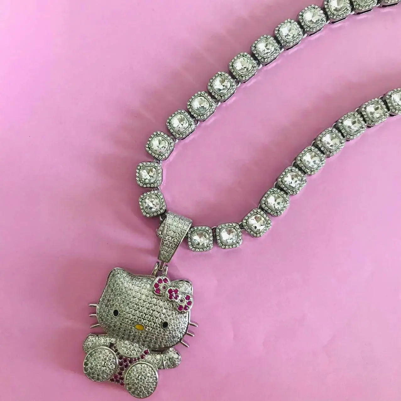 Hello Kitty Diamond Pendant Necklace