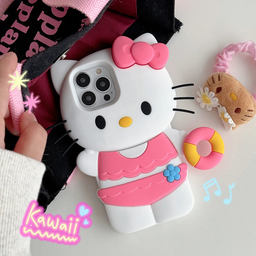 Hello Kitty Silicone Summer Swim Phone Case
