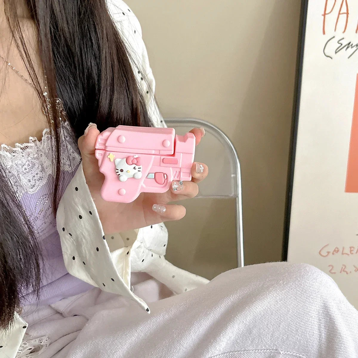 Hello Kitty Gun Airpods Case