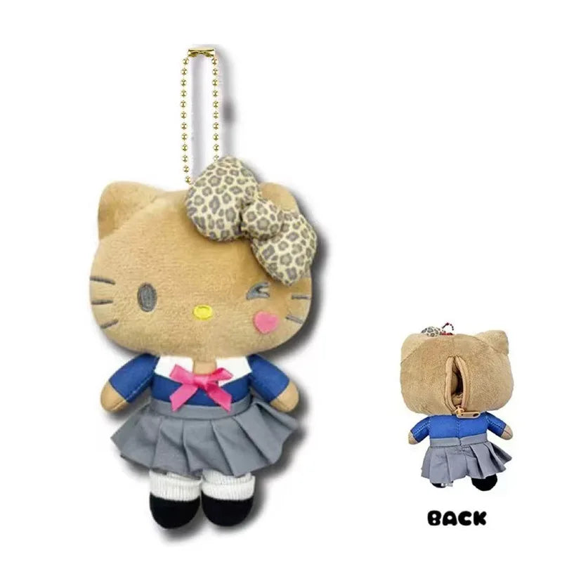 Hello Kitty Y2K Kawaii School Girl Plush Keychain Pendant