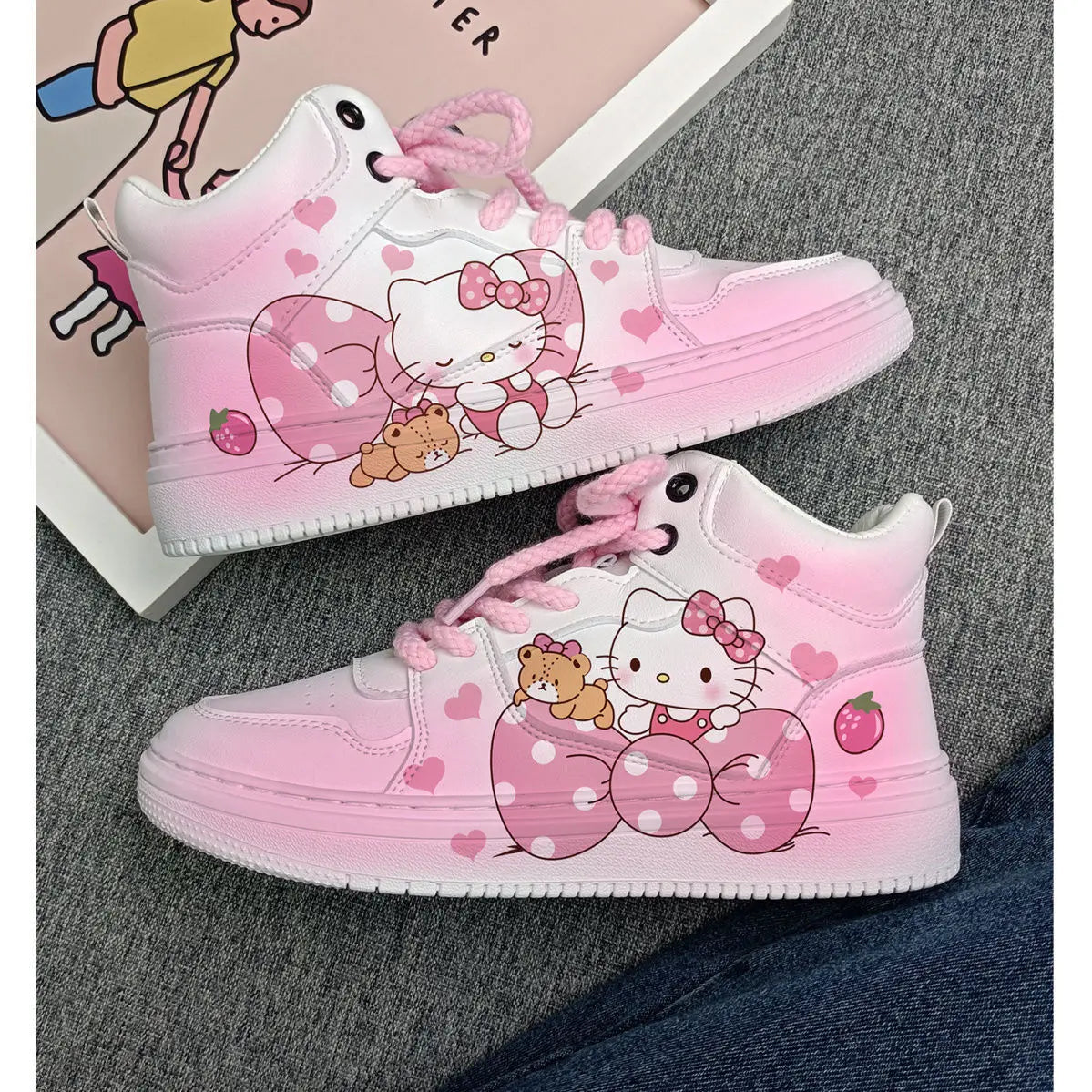 Hello Kitty Kawaii Painted Shoes