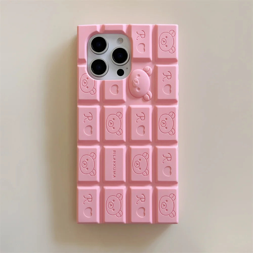 Hello Kitty x Rilakkuma Kawaii Chocolate 3D Phone Case