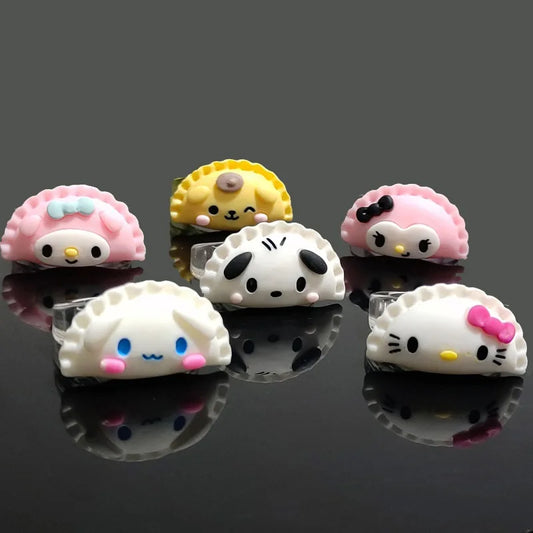 Sanrio Anime Cute Kawaii Food Dumplings Rings