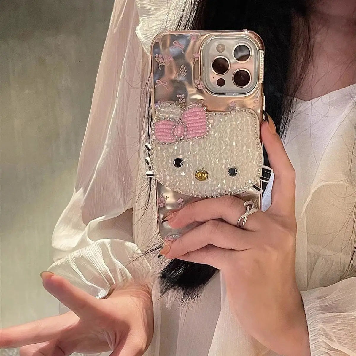 Hello Kitty Super Kawaii Crystal Phone Case