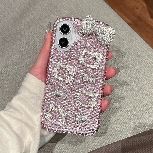 Hello Kitty Luxury Glitter Bow Rhinestone Phone Case