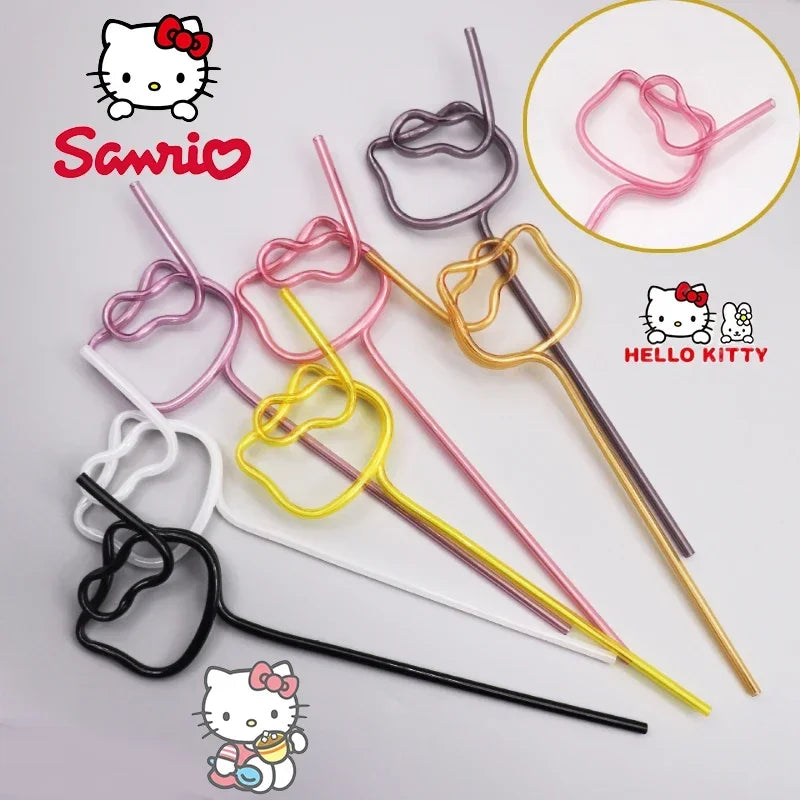 Hello Kitty Colored Drinking Straws