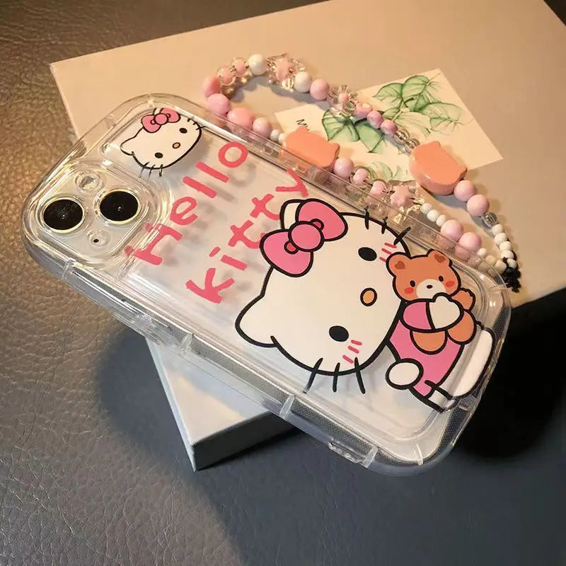 Hello Kitty Clear Teddy Bear Phone Case