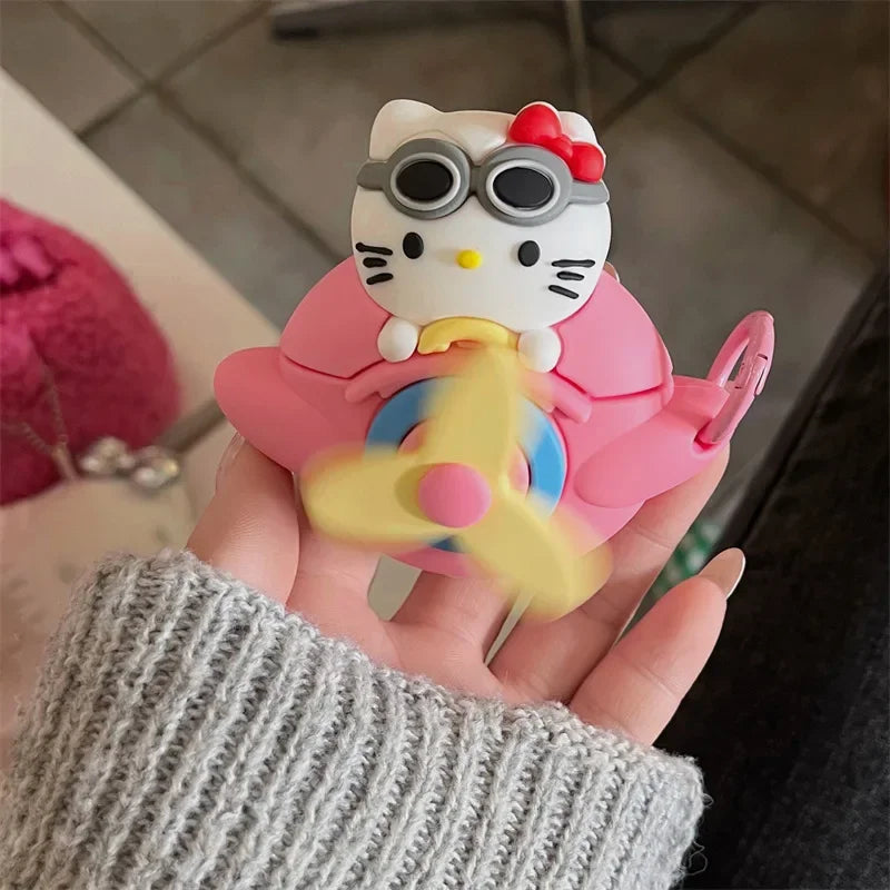 Hello Kitty Plane Aircraft AirPods Case