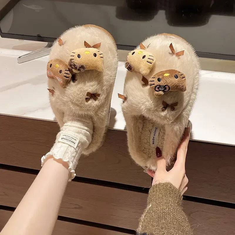 Hello Kitty Plush Slippers