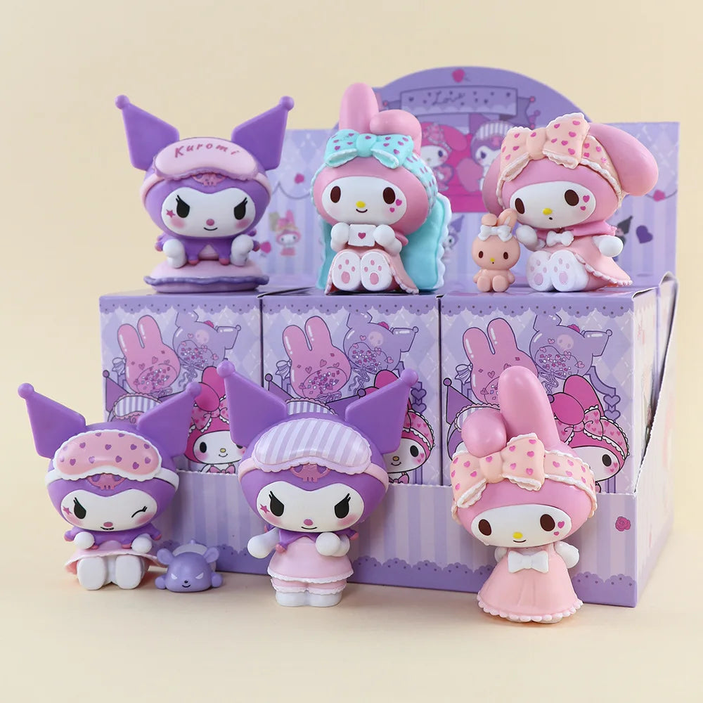 Sanrio Blind Box Cute Kuromi x My Melody  Pajamas Series Collection