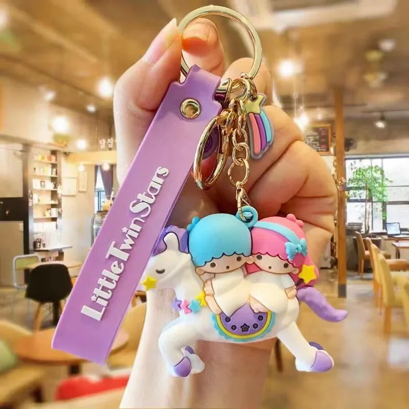 Sanrio Unicorn Kawaii Series Keychain Hello Kitty x My Melody x Cinnamoroll x Little Twin Stars Charms Keychain Pendant