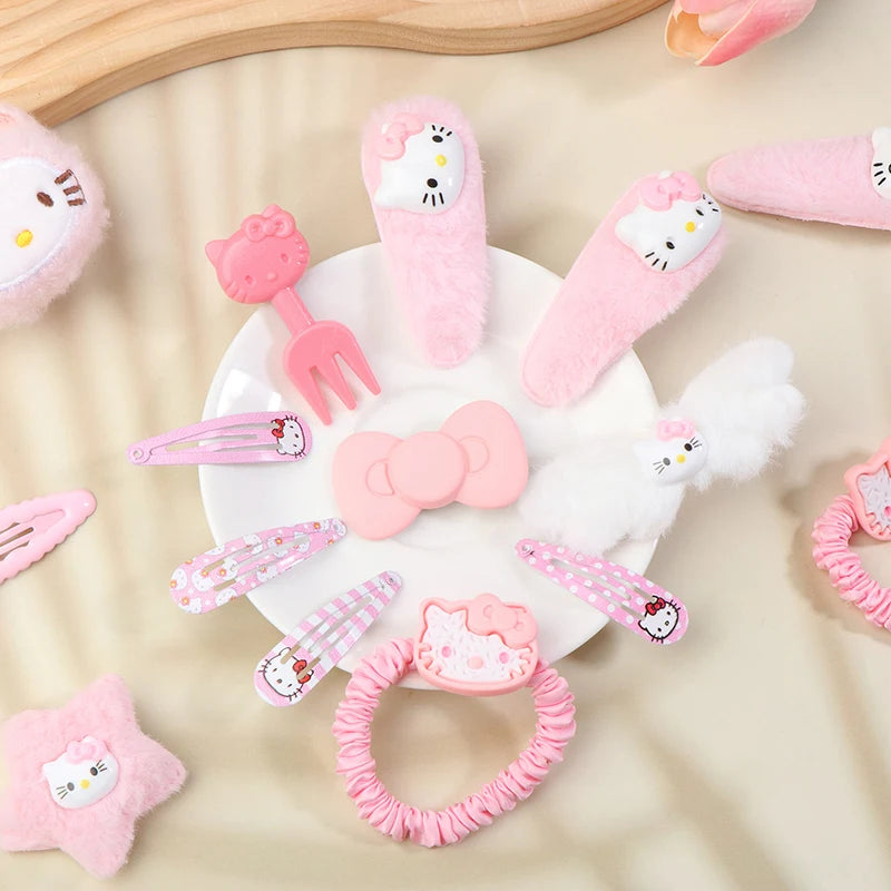 Hello Kitty Plush Hair Clip Set