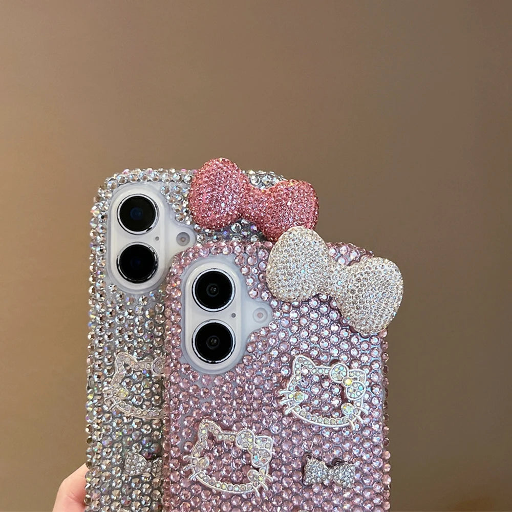 Hello Kitty Luxury Glitter Bow Rhinestone Phone Case