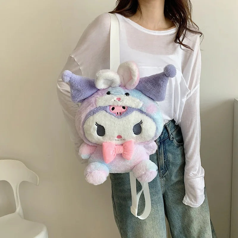 Sanrio Hello Kitty, Kuromi, Cinnamoroll, My Melody Plush Backpack