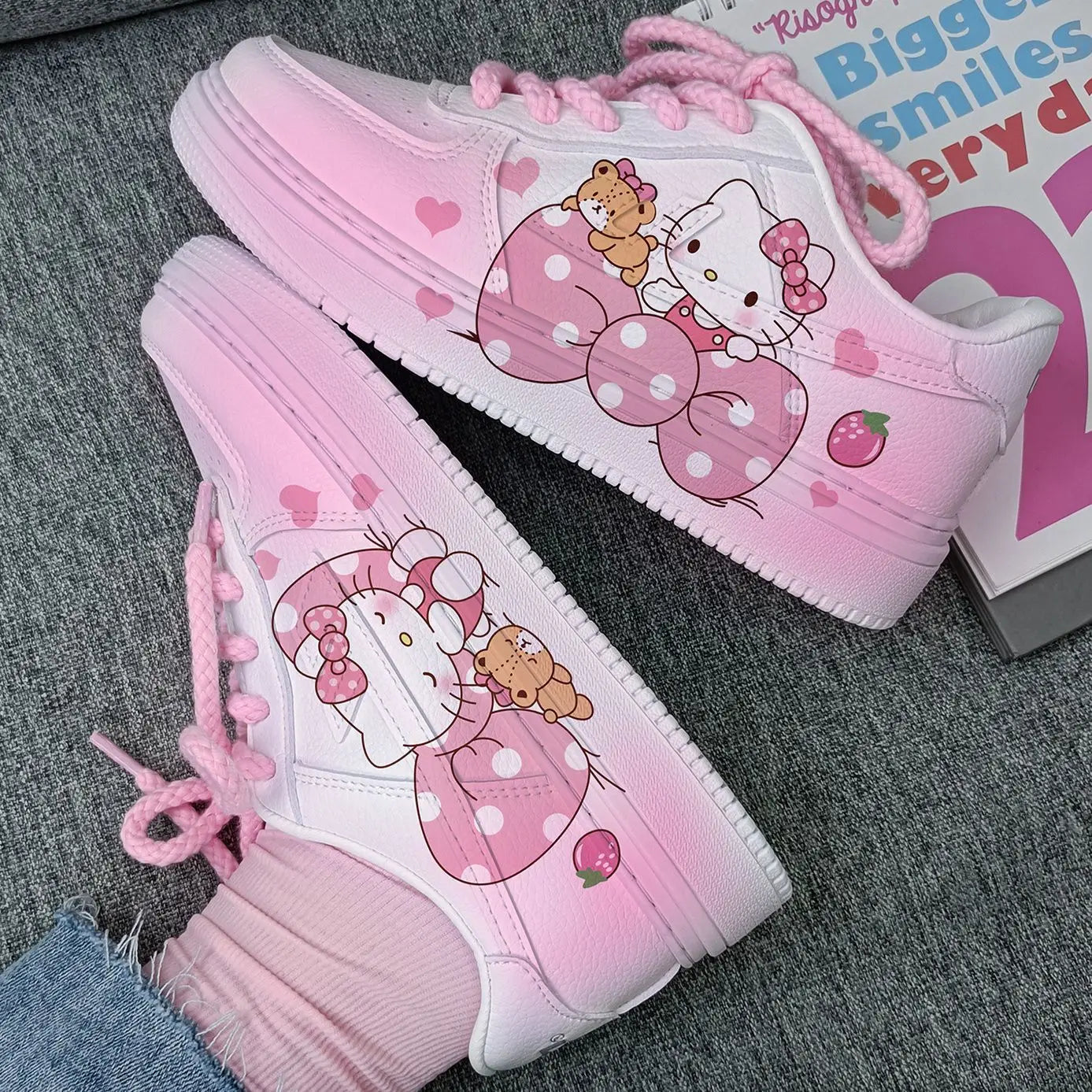 Hello Kitty Kawaii Painted Shoes