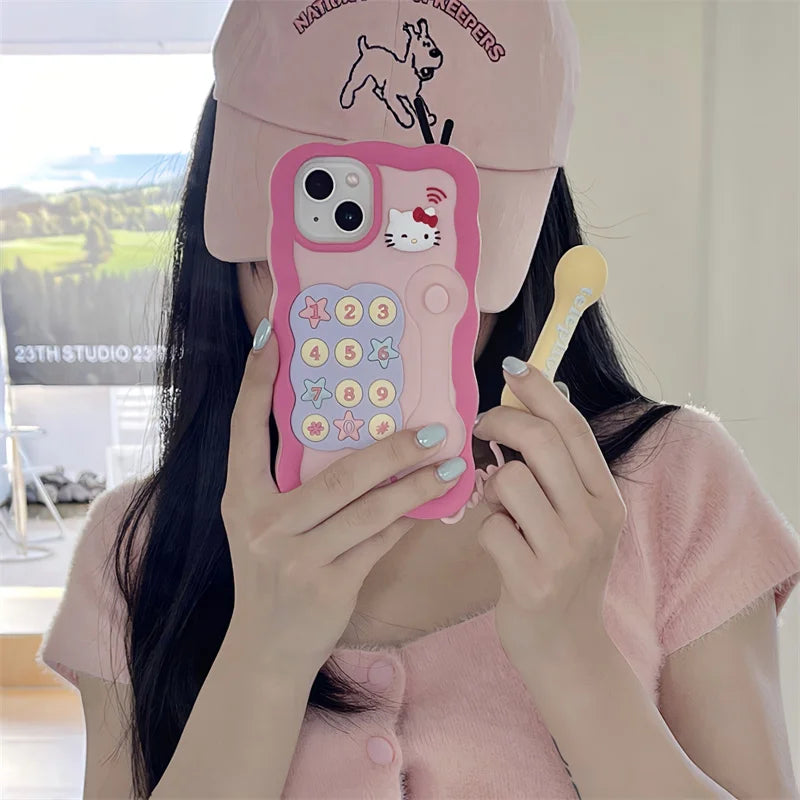 Hello Kitty Telephone Pink Phone Case