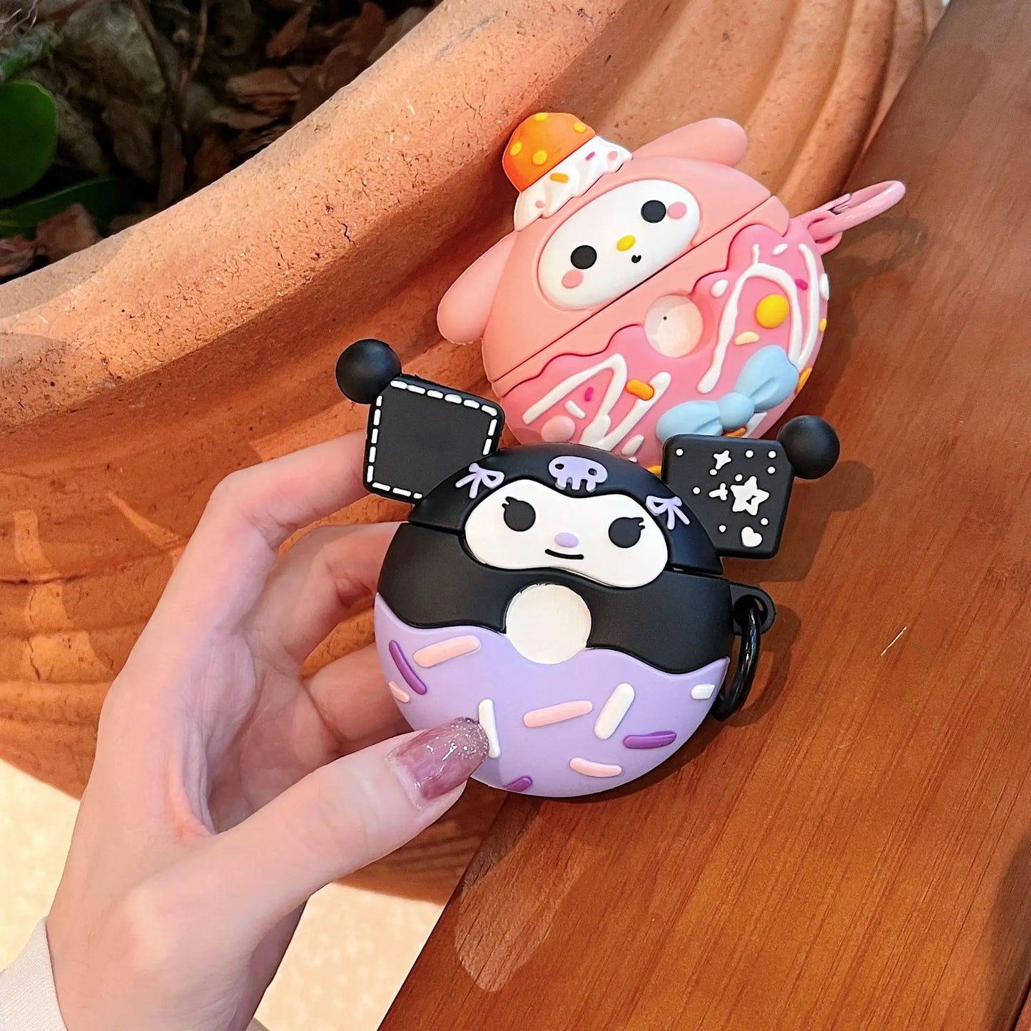 My Melody & Kuromi Donut Airpods Case