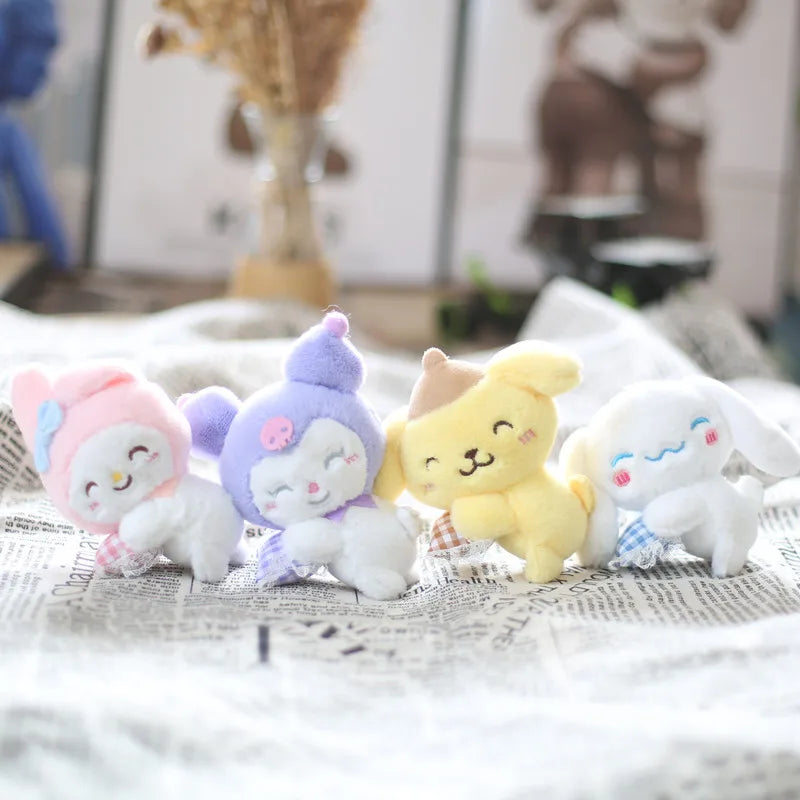 Sanrio Cinnamoroll x Kuromi x My Melody x Pompompurin Plush Keychain Pendant