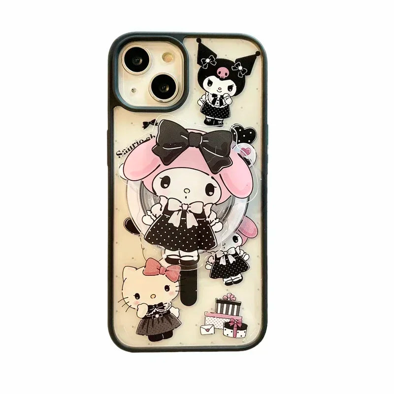 Hello Kitty x My Melody x Kuromi Y2K Magnetic Holder Phone case