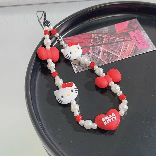 Hello Kitty Cute Heart Bead Bracelet