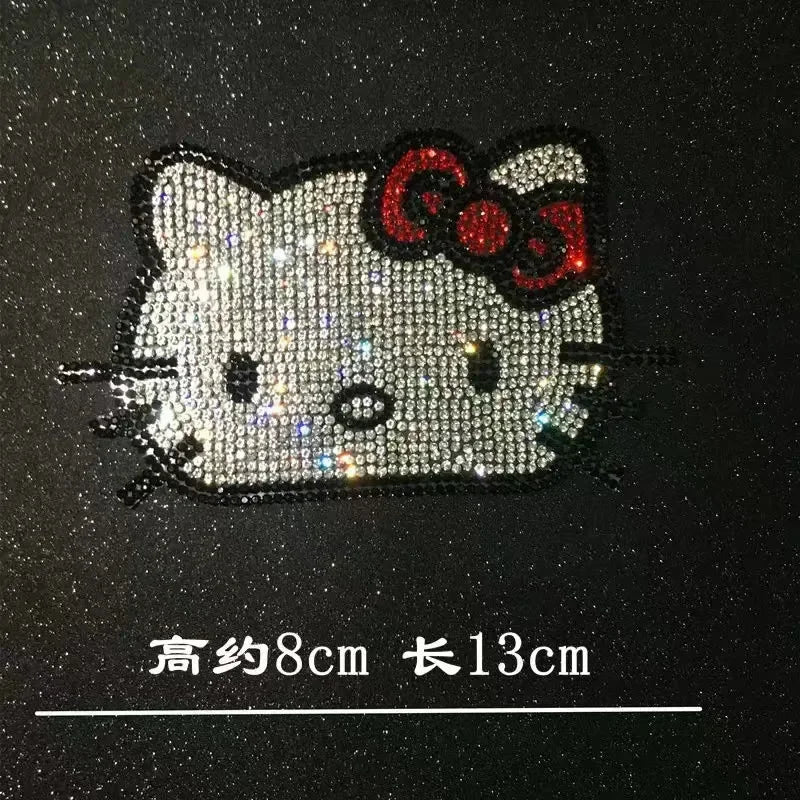 Hello Kitty Self Adhesive Crystal Rhinestone Decorative Stickers Car Decal Accessories