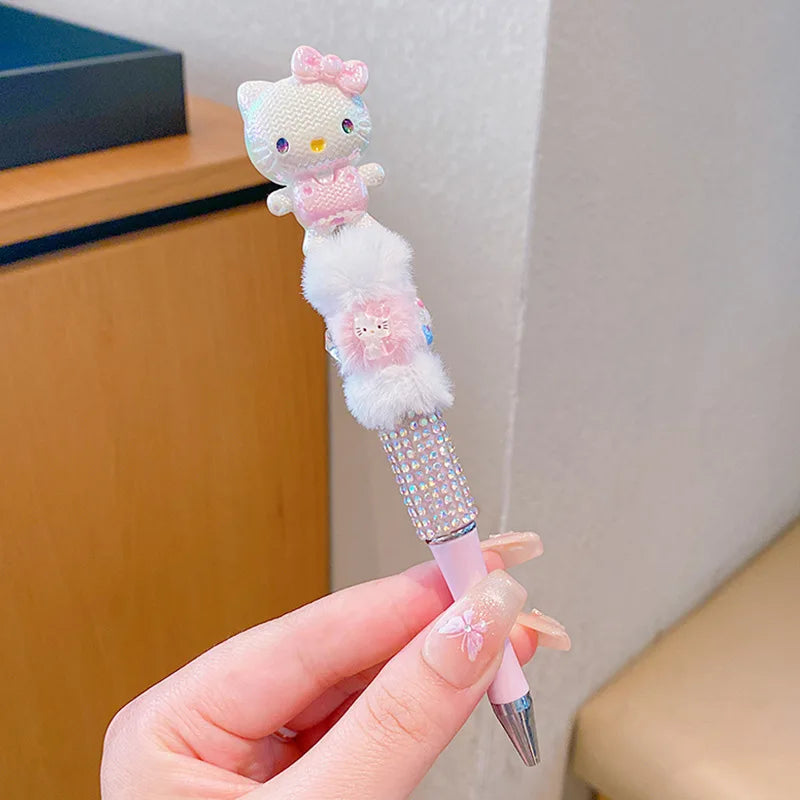 Sanrio Kawaii Plush Bead String Pen