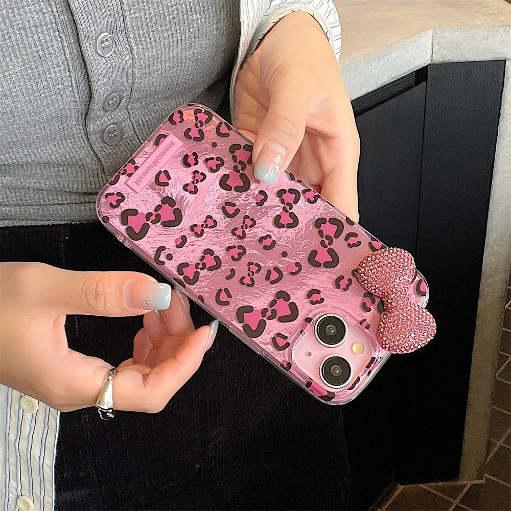 Kawaii Animal Bow Print Phone Case